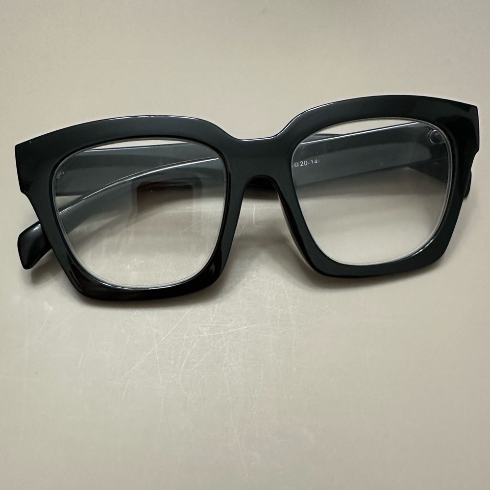 Black Reading Glasses +1.00 grade. Brand Name: Occi Chiari.